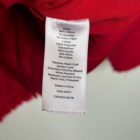 Talbots Women’s Red Tweed Hook Eye Closure Blazer Jacket Size X - Picture 8 of 15